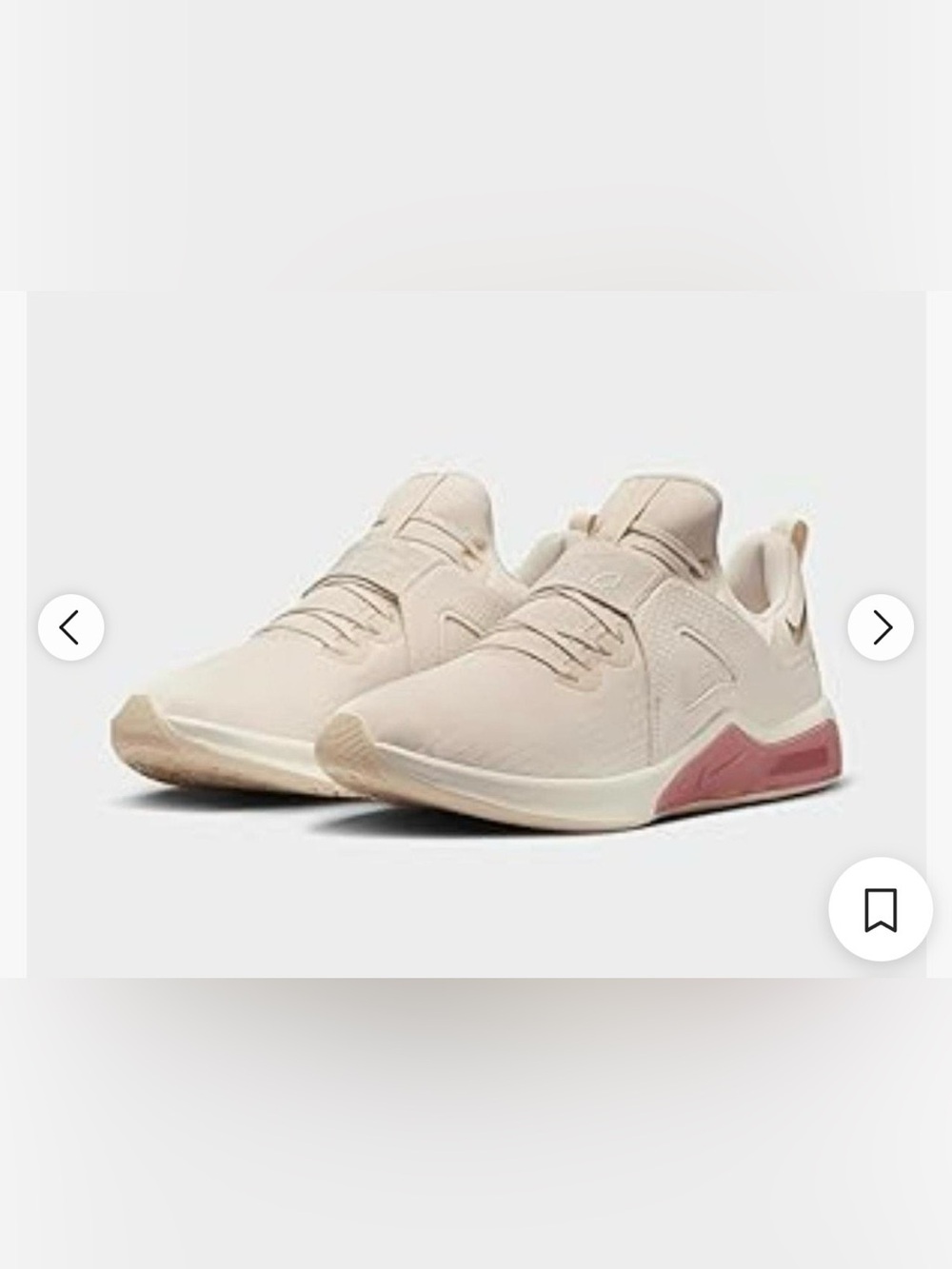 Nike Women’s Air Max Bella Training Shoes size 9 Pink Tan